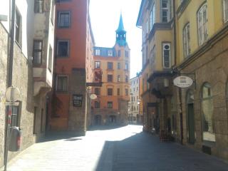 Bild der leeren Innsbrucker Altstadt