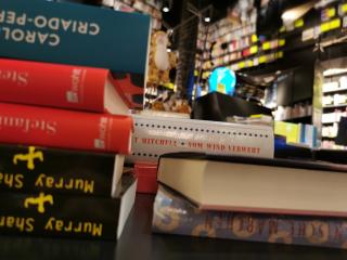 Stapel von Büchern, Fokus auf 